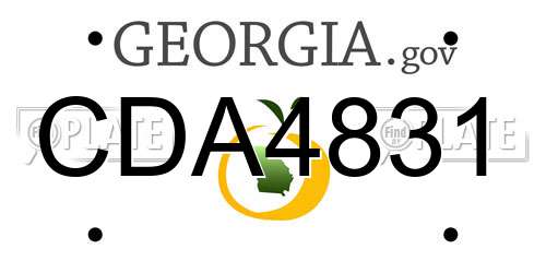 CDA4831 Georgia License Plate