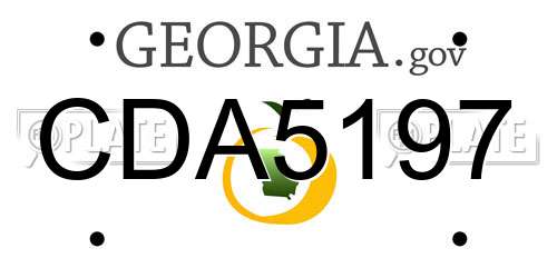 CDA5197 Georgia License Plate