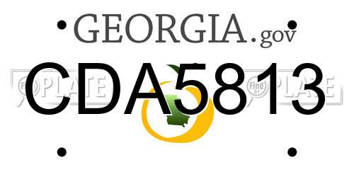 CDA5813 Georgia License Plate