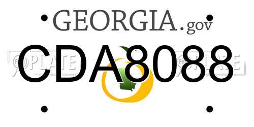 CDA8088 Georgia License Plate