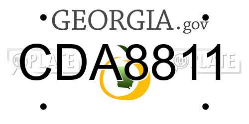 CDA8811 Georgia License Plate