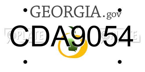 CDA9054 Georgia License Plate