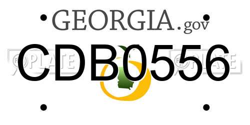 CDB0556 Georgia License Plate
