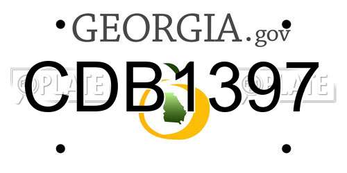 CDB1397 Georgia License Plate