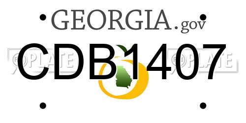 CDB1407 Georgia License Plate