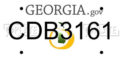 CDB3161 Georgia License Plate