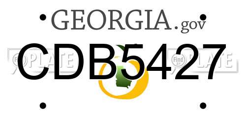 CDB5427 Georgia License Plate