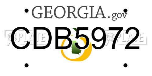 CDB5972 Georgia License Plate