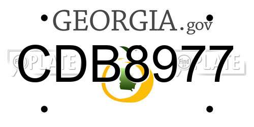 CDB8977 Georgia License Plate