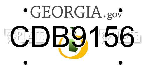 CDB9156 Georgia License Plate
