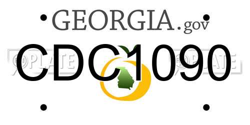 CDC1090 Georgia License Plate
