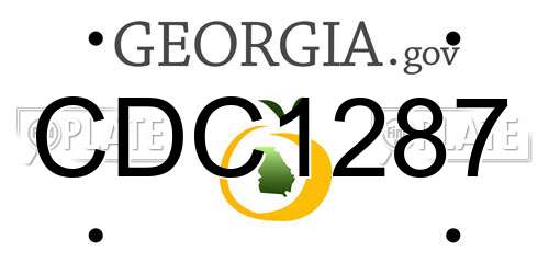 CDC1287 Georgia License Plate