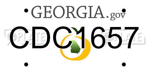 CDC1657 Georgia License Plate