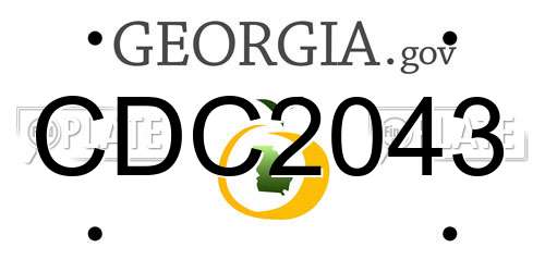 CDC2043 Georgia License Plate