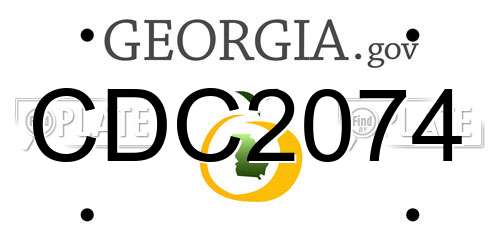CDC2074 Georgia License Plate