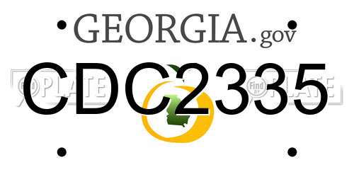 CDC2335 Georgia License Plate
