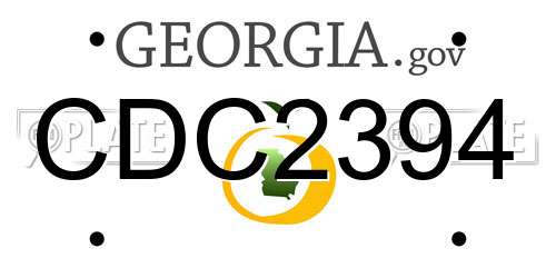 CDC2394 Georgia License Plate