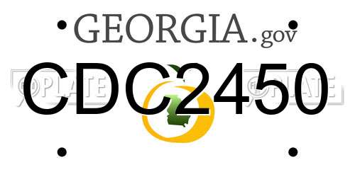 CDC2450 Georgia License Plate