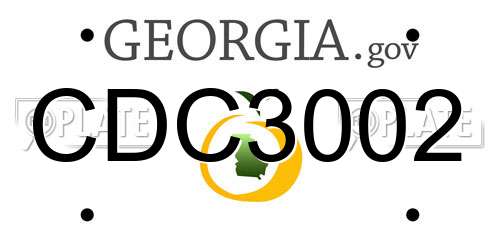 CDC3002 Georgia License Plate