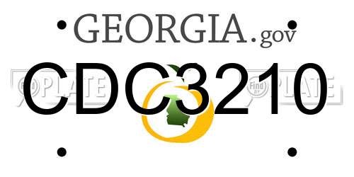 CDC3210 Georgia License Plate