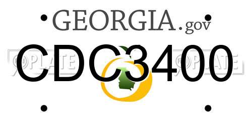 CDC3400 Georgia License Plate