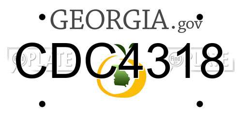 CDC4318 Georgia License Plate