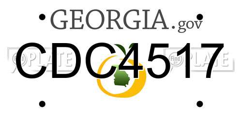 CDC4517 Georgia License Plate