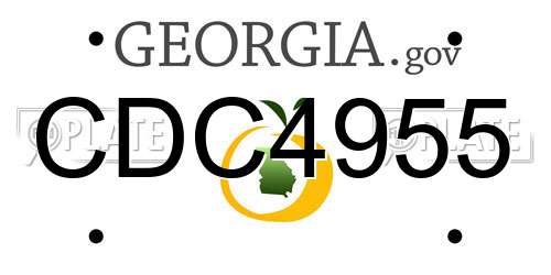 CDC4955 Georgia License Plate