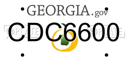 CDC6600 Georgia License Plate