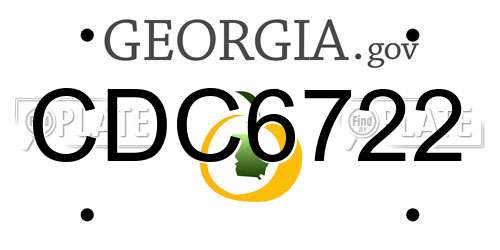 CDC6722 Georgia License Plate