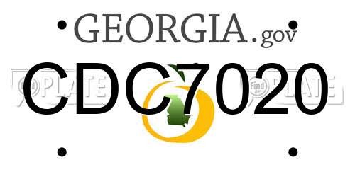 CDC7020 Georgia License Plate
