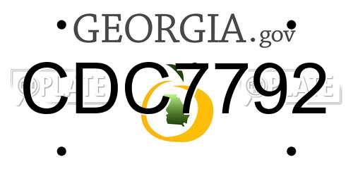 CDC7792 Georgia License Plate