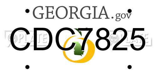 CDC7825 Georgia License Plate