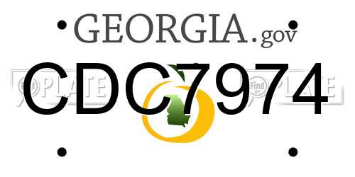CDC7974 Georgia License Plate