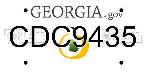 CDC9435 Georgia License Plate