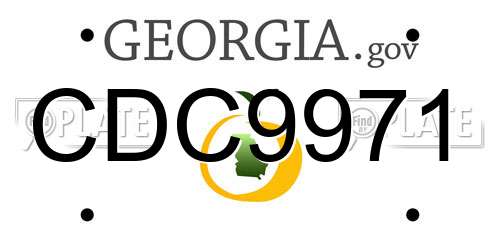 CDC9971 Georgia License Plate