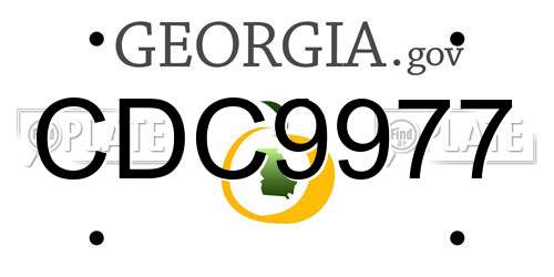 CDC9977 Georgia License Plate