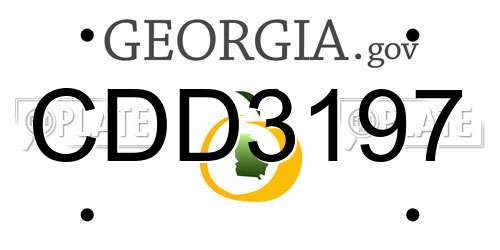 CDD3197 Georgia License Plate
