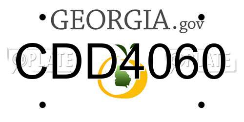 CDD4060 Georgia License Plate