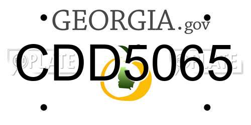 CDD5065 Georgia License Plate