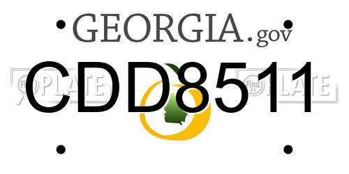 CDD8511 Georgia License Plate