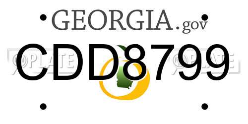CDD8799 Georgia License Plate