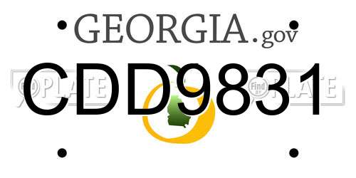 CDD9831 Georgia License Plate