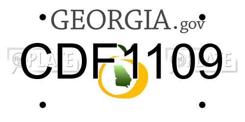 CDF1109 Georgia License Plate
