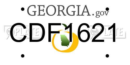 CDF1621 Georgia License Plate