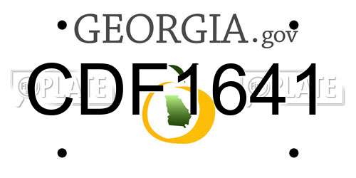 CDF1641 Georgia License Plate