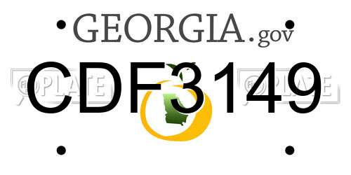 CDF3149 Georgia License Plate