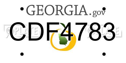 CDF4783 Georgia License Plate