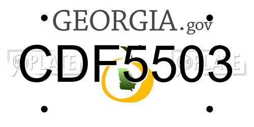 CDF5503 Georgia License Plate