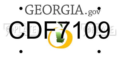 CDF7109 Georgia License Plate